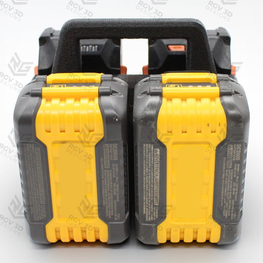 4 Slot Battery Caddy Carrying Holder Compatible w DeWalt 20V 60V & RIDGID 18V1
