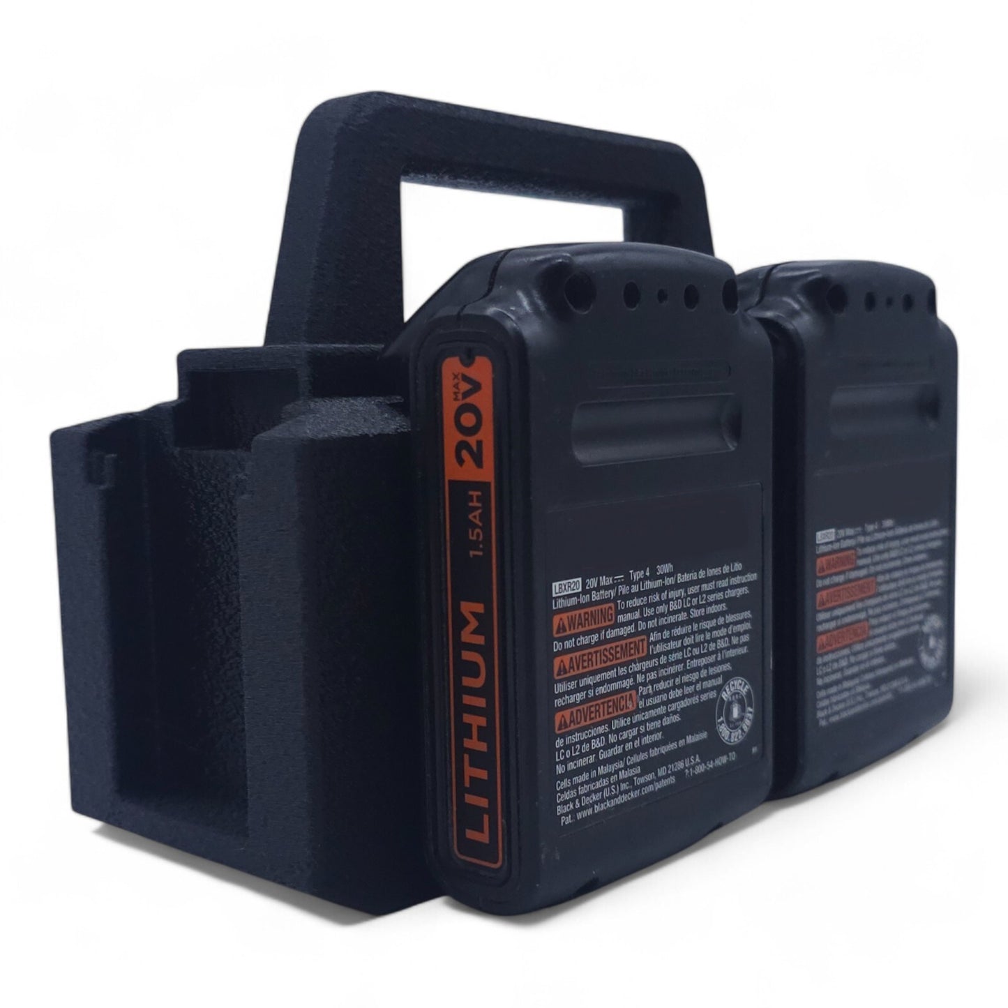 Black & Decker 20V Battery Caddy Holder  6-Slot Organizer6