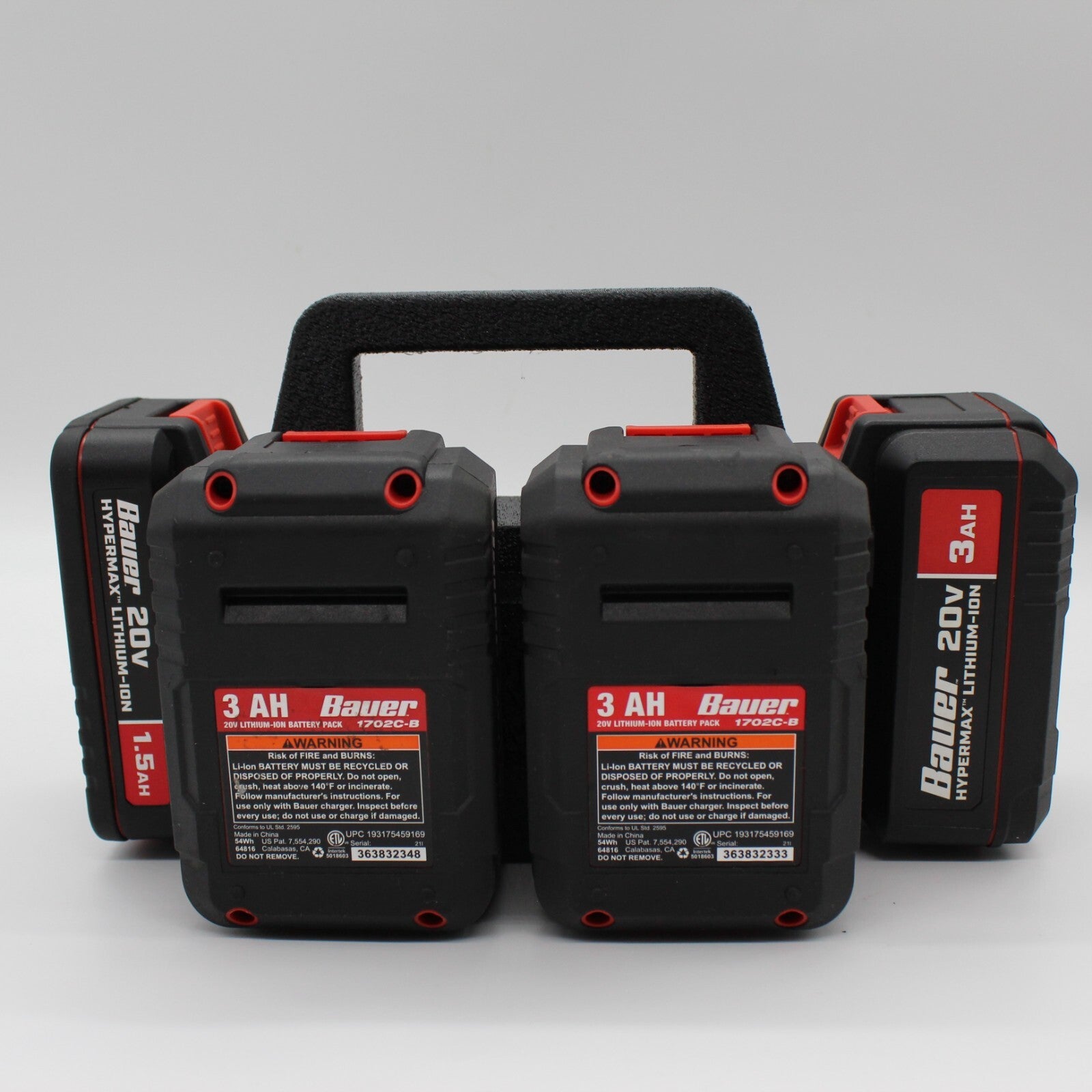 Bauer 20V 6 Slot Battery Caddy Carrying Case Battery Holder7