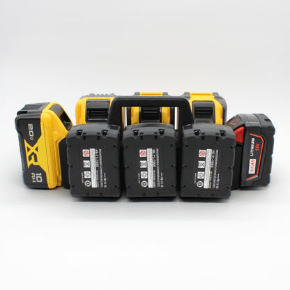 8 Slot Battery Caddy Carrying Holder Compatible w DeWalt 20V 60V & Milwaukee M181