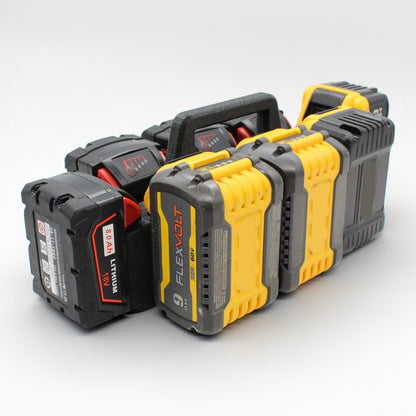 8 Slot Battery Caddy Carrying Holder Compatible w DeWalt 20V 60V & Milwaukee M184