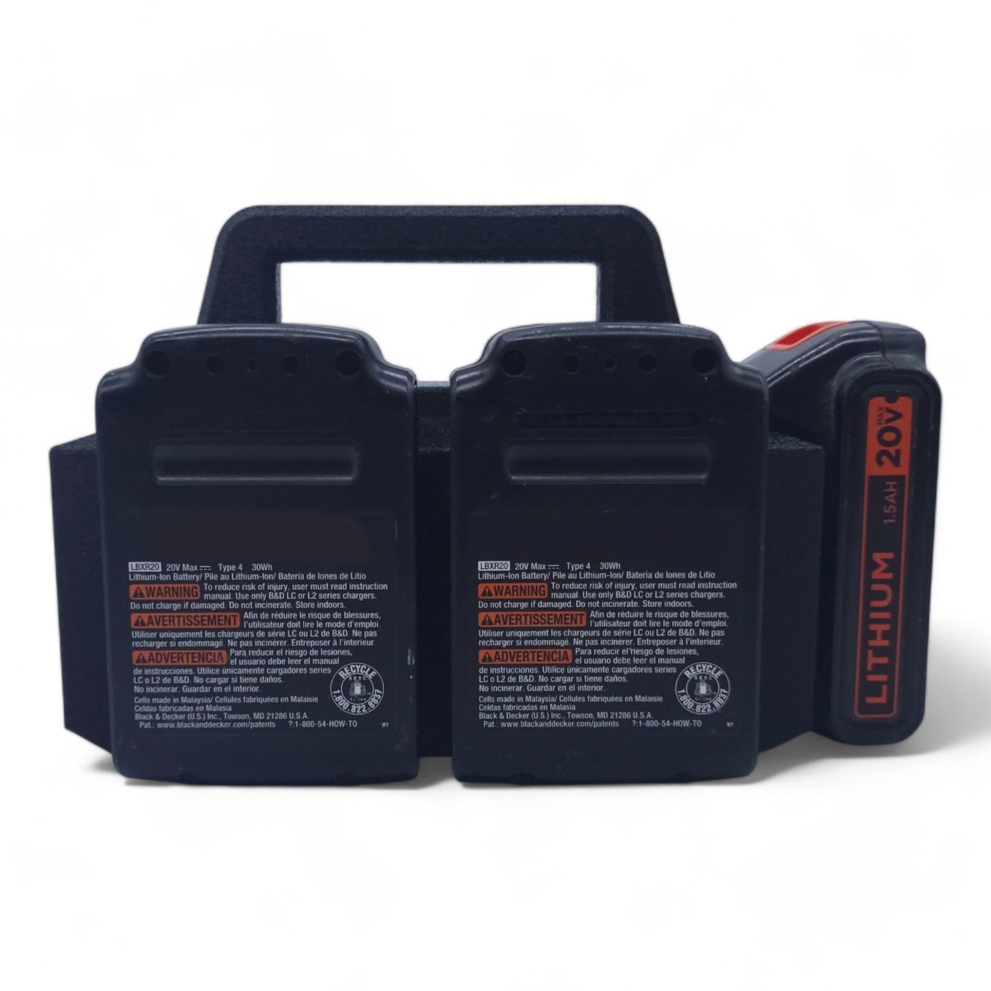 Black & Decker 20V Battery Caddy Holder  6-Slot Organizer7