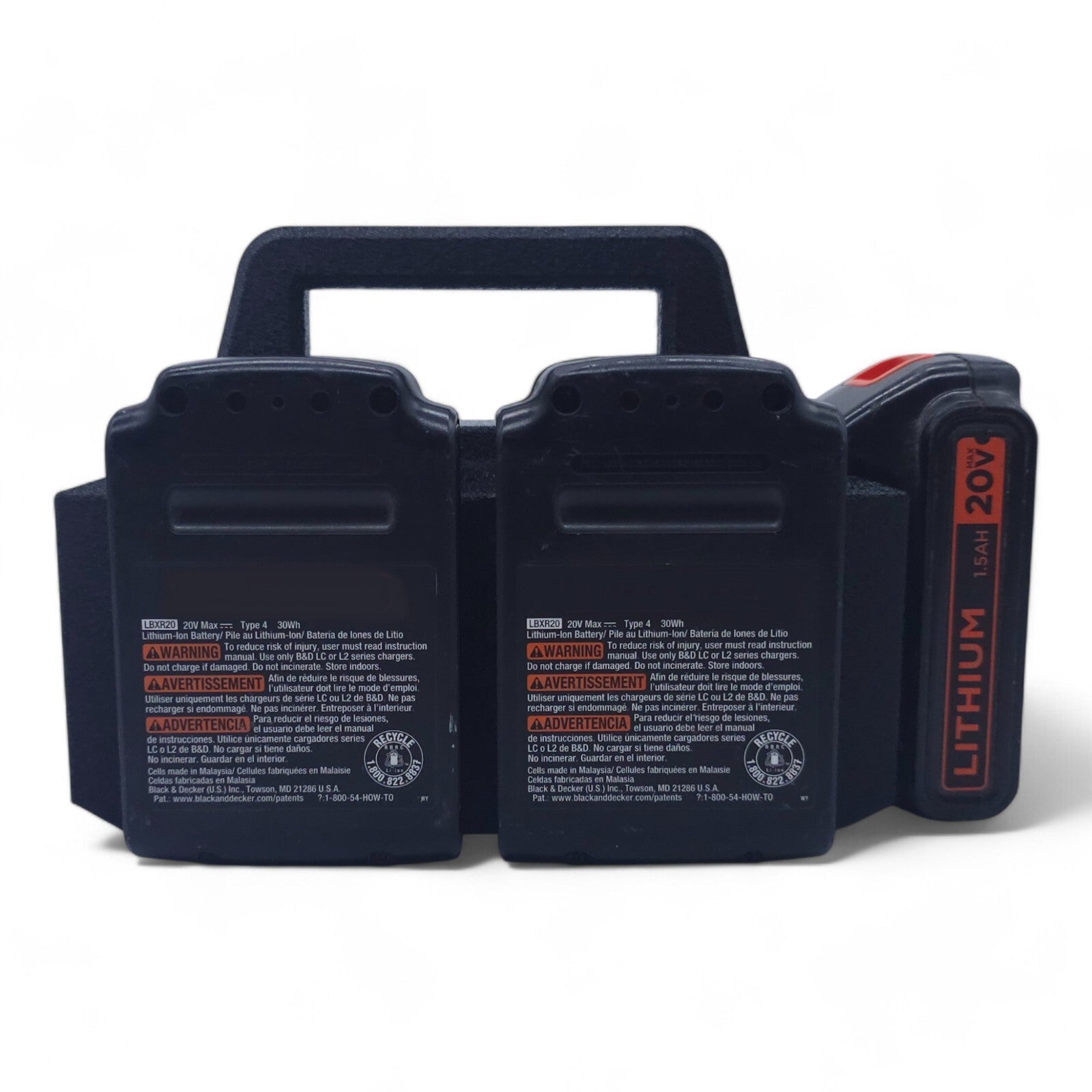 Black & Decker 20V Battery Caddy Holder  6-Slot Organizer7