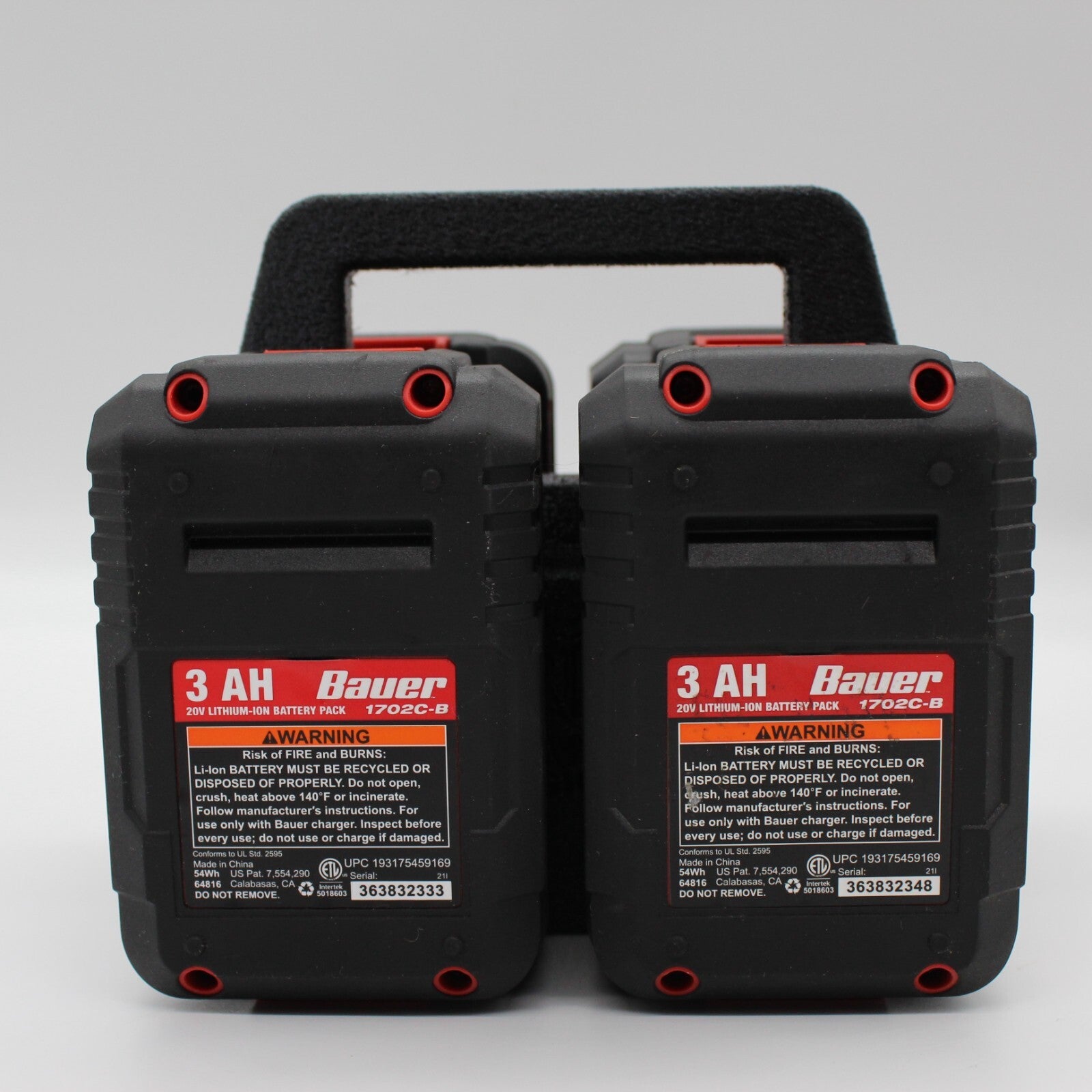 Bauer 20V  4 Slot Battery Caddy Carrying Case Battery Holder7