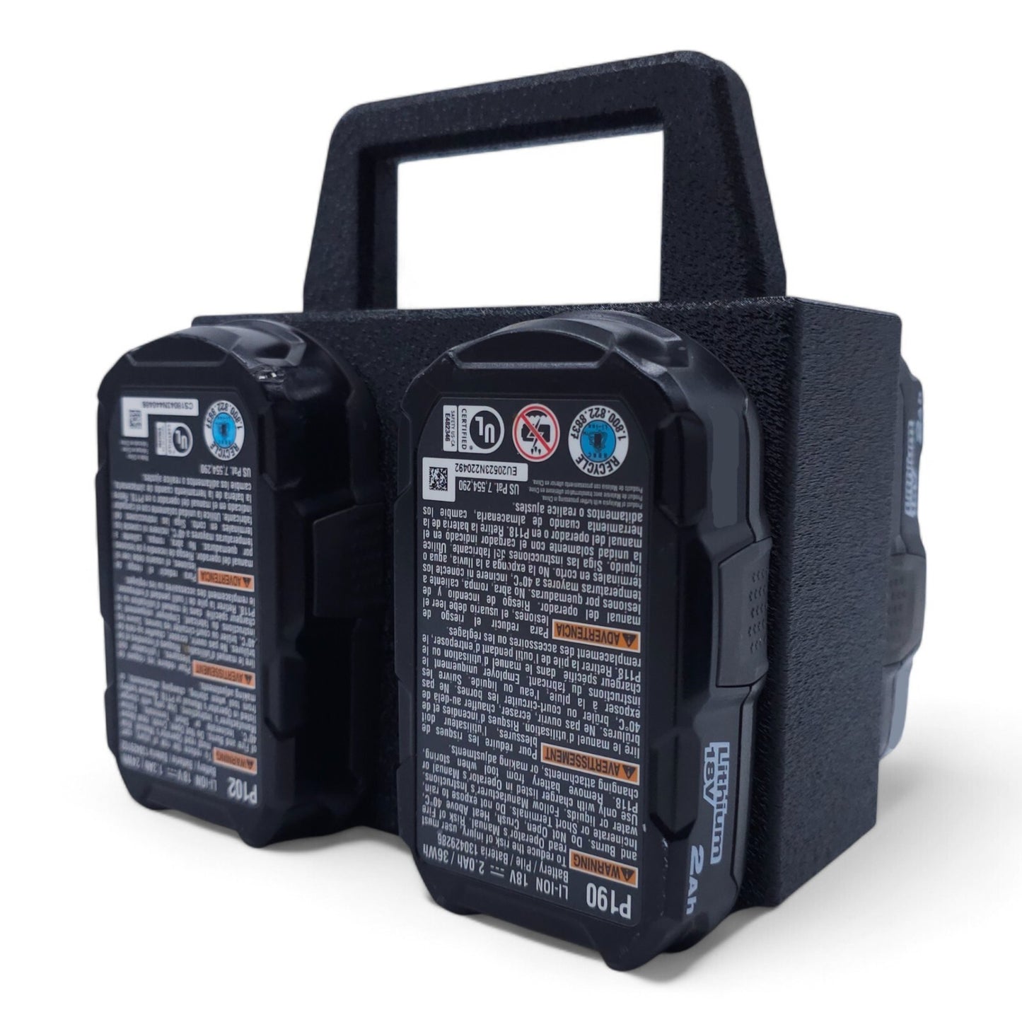 18V Battery Holder Caddy - 4 Slot Organizer Compatible with Ryobi One+2