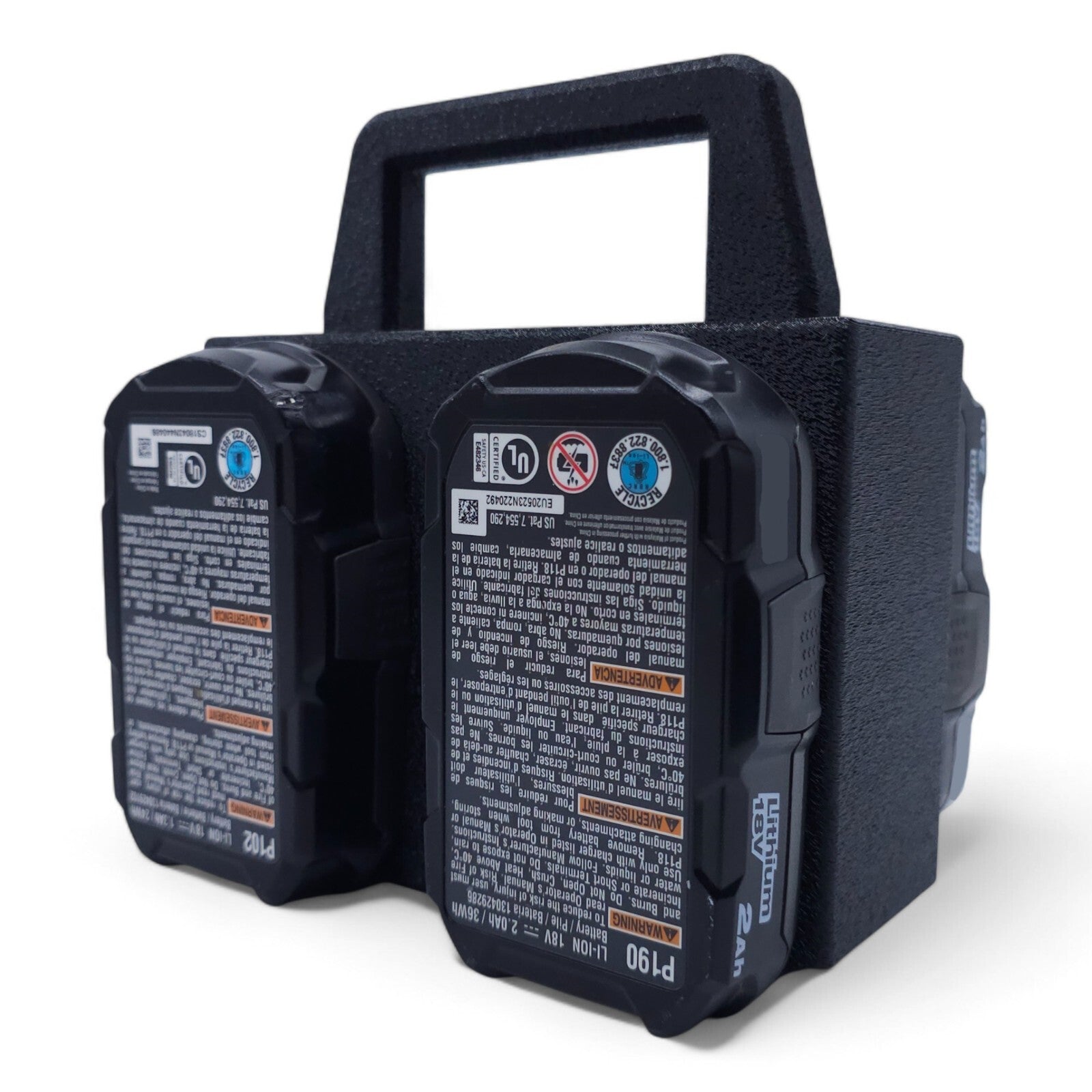 18V Battery Holder Caddy - 4 Slot Organizer Compatible with Ryobi One+2