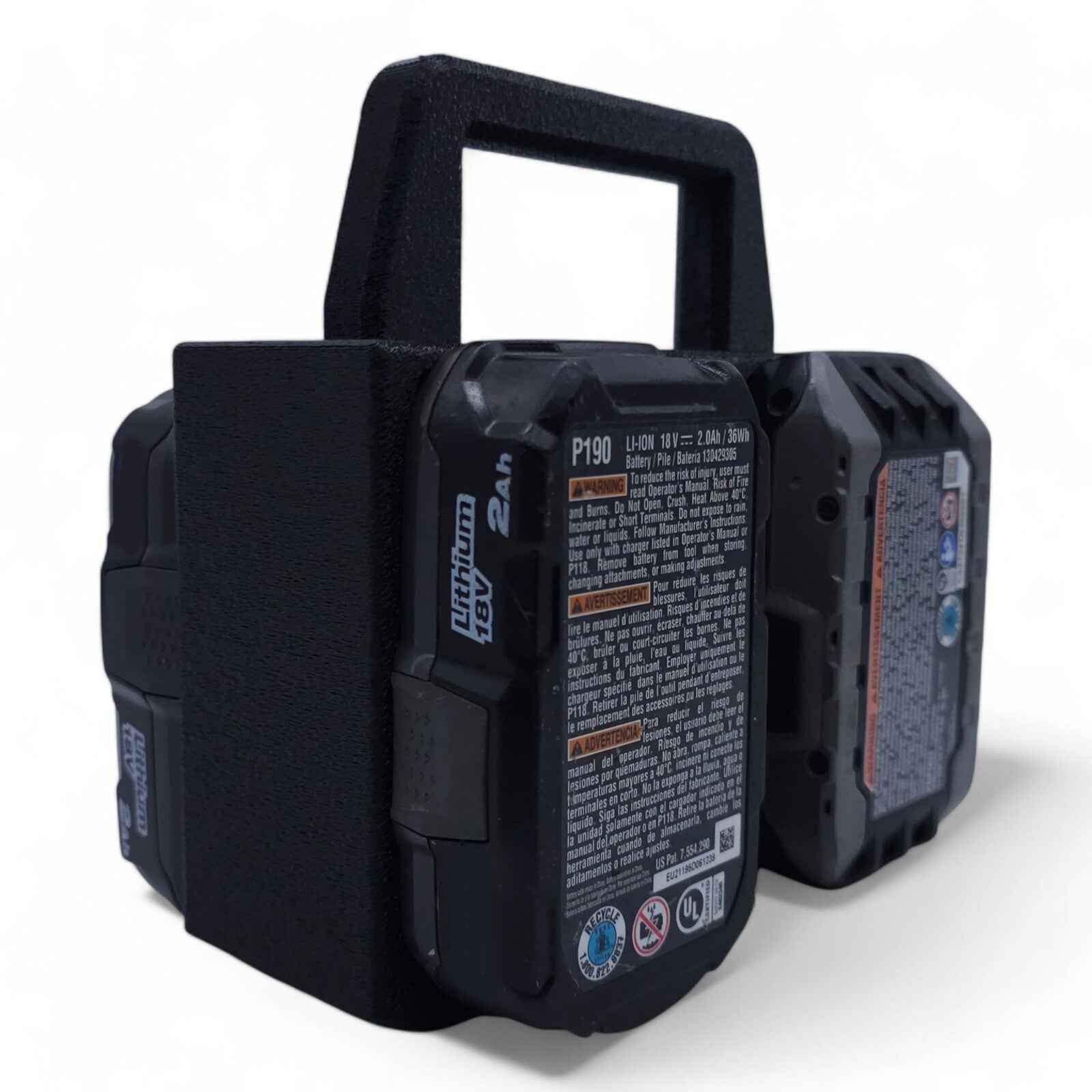 18V Battery Holder Caddy - 4 Slot Organizer Compatible with Ryobi One+4