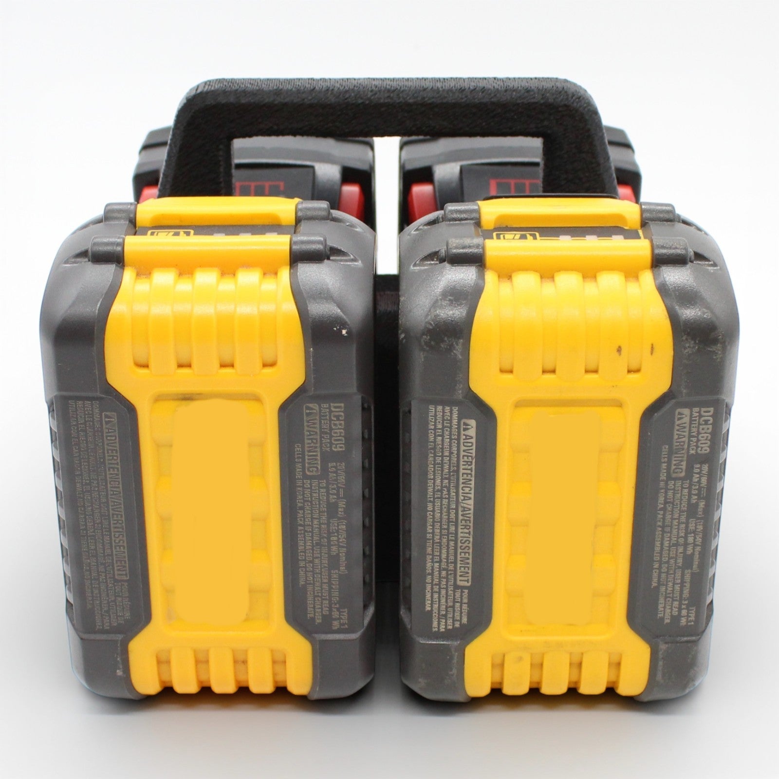 4 Slot Battery Caddy Carrying Holder Compatible w DeWalt 20V 60V & Milwaukee M187