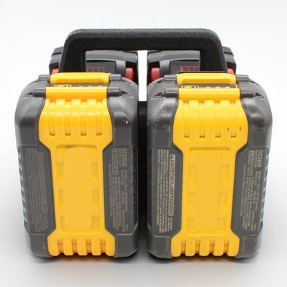 4 Slot Battery Caddy Carrying Holder Compatible w DeWalt 20V 60V & Milwaukee M187