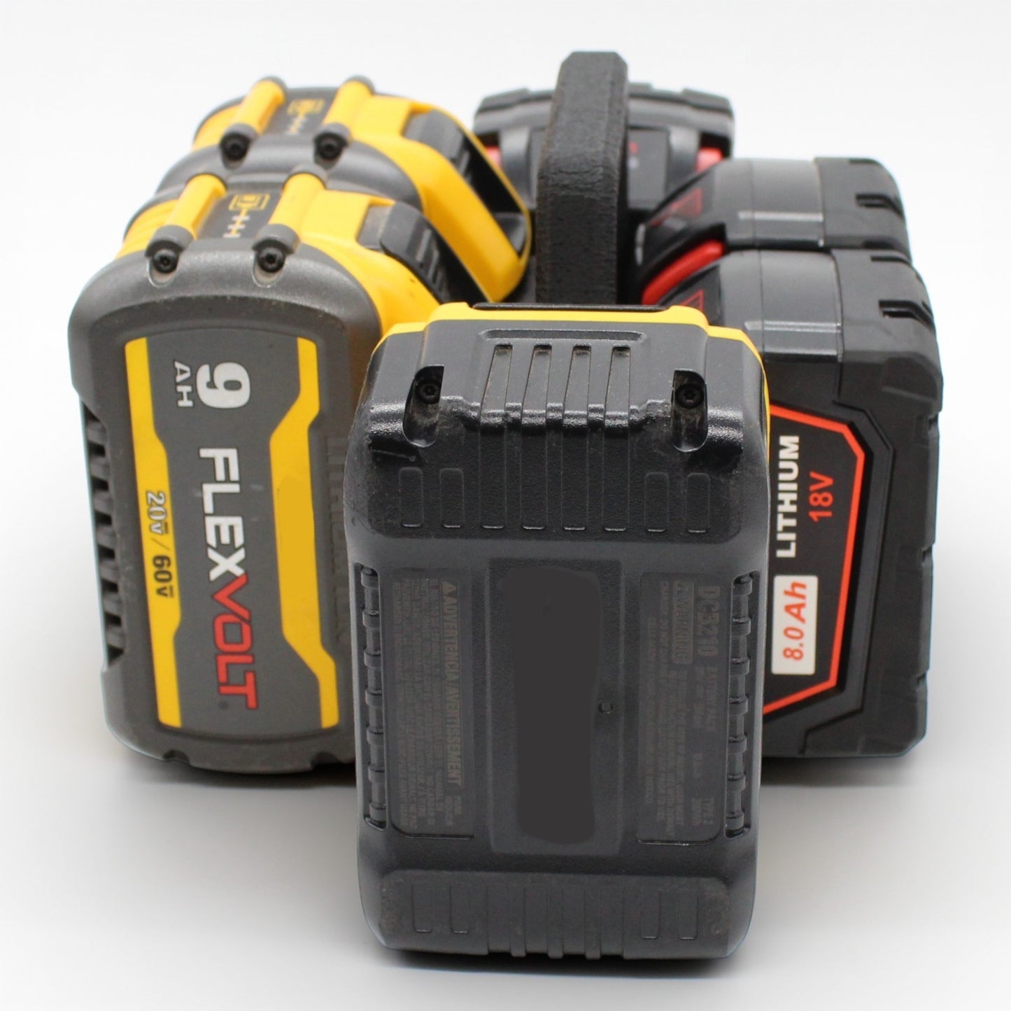 6 Slot Battery Caddy Carrying Holder Compatible w DeWalt 20V 60V & Milwaukee M187