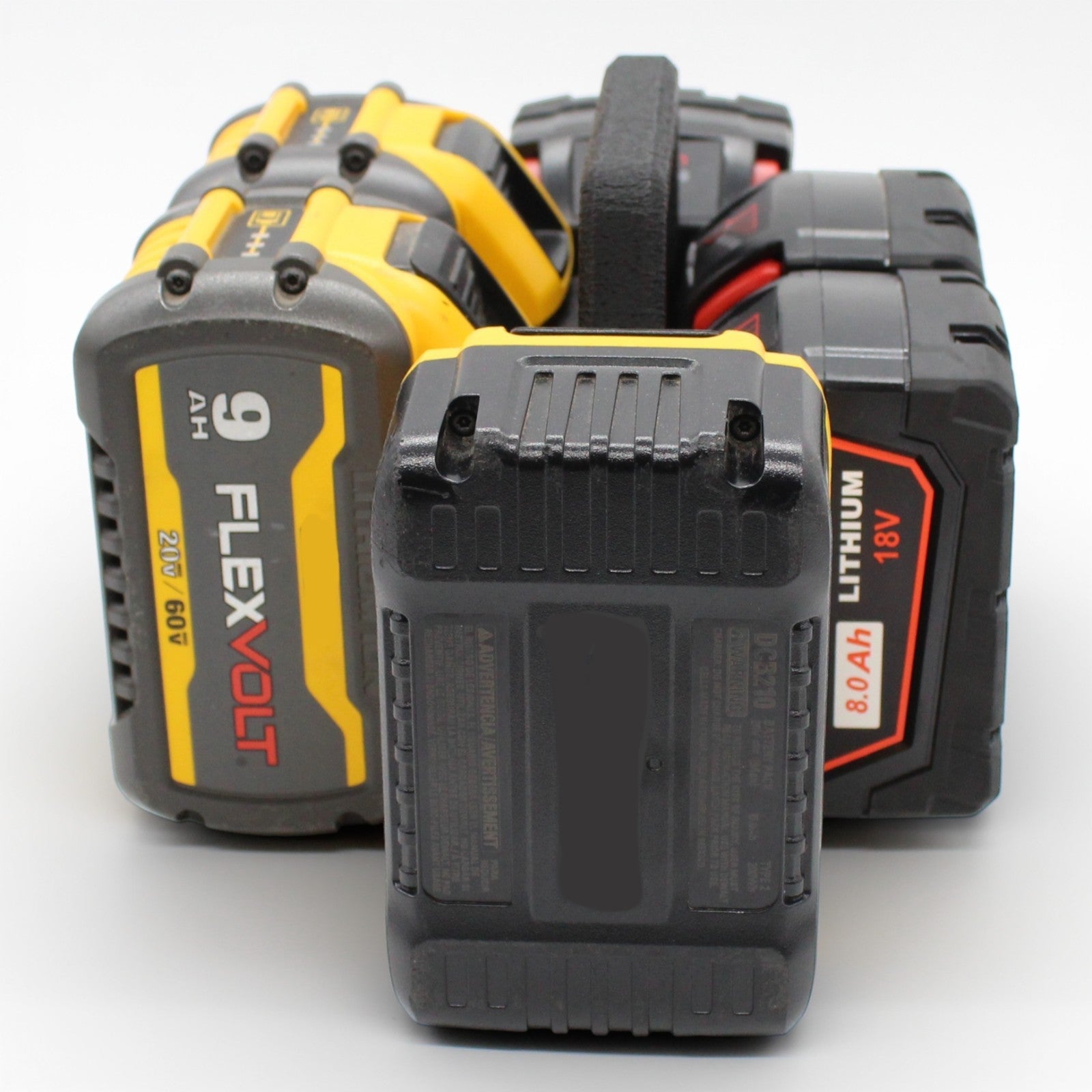 6 Slot Battery Caddy Carrying Holder Compatible w DeWalt 20V 60V & Milwaukee M187