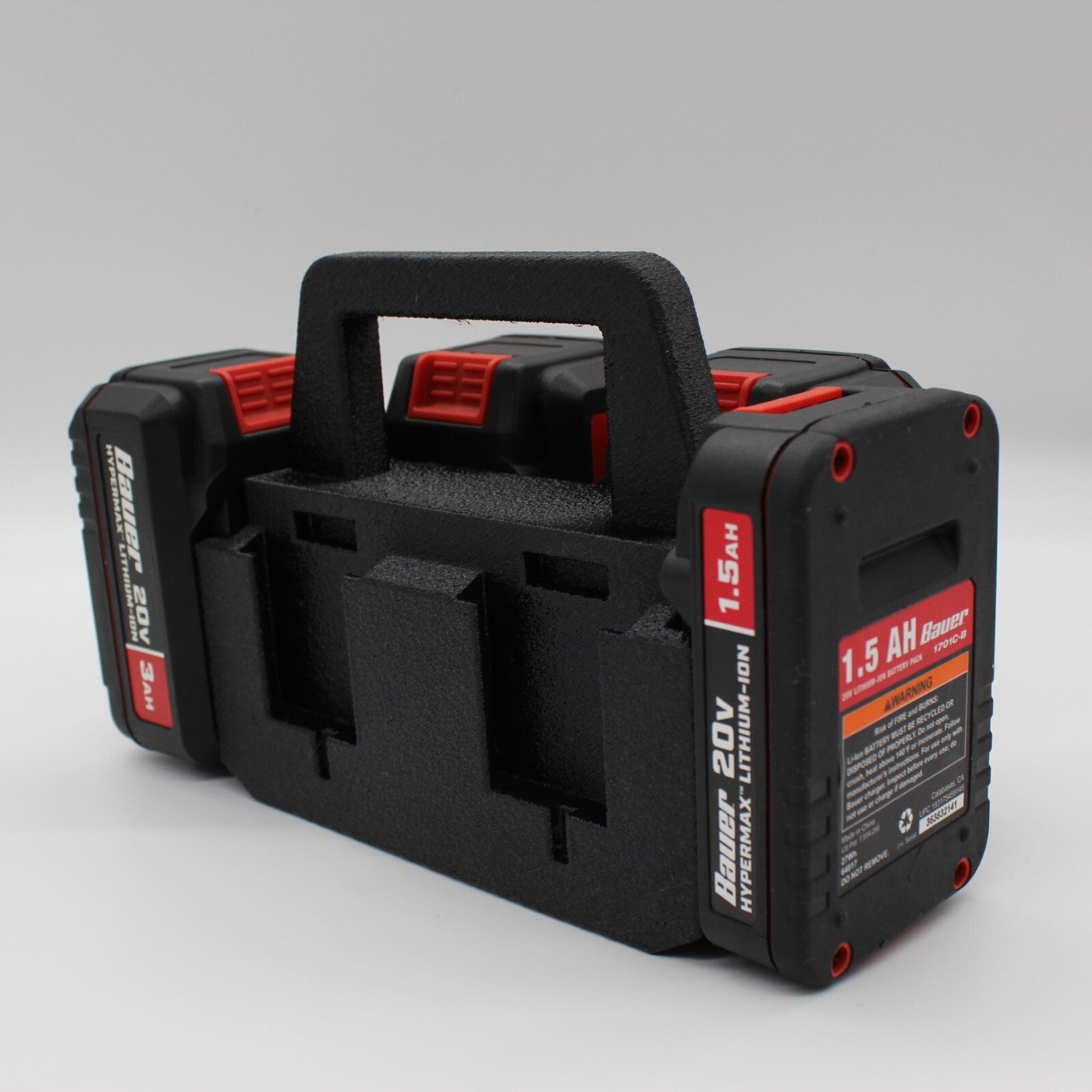 Bauer 20V 6 Slot Battery Caddy Carrying Case Battery Holder4