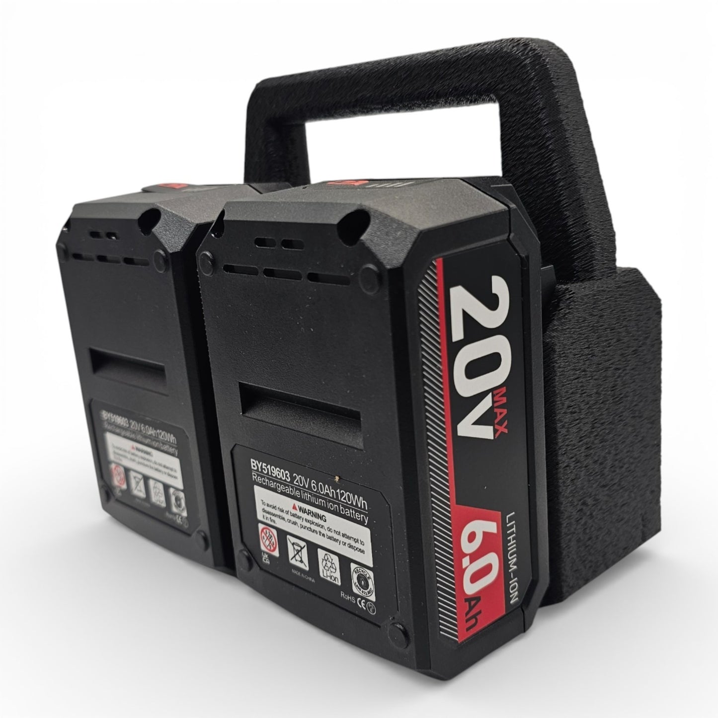 4-Slot Battery Caddy Holder Organizer Compatible with Skil 20V0