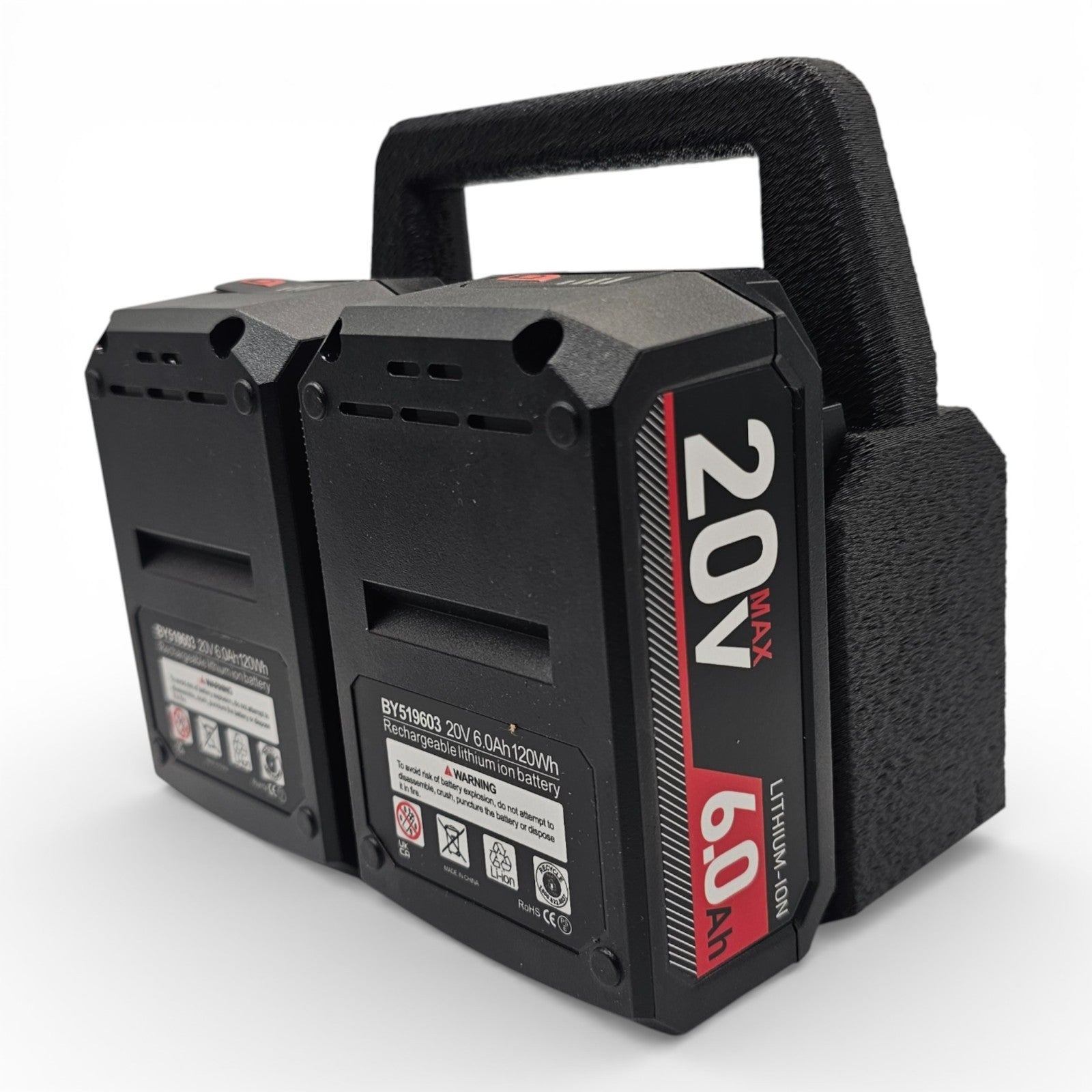 4-Slot Battery Caddy Holder Organizer Compatible with Skil 20V0