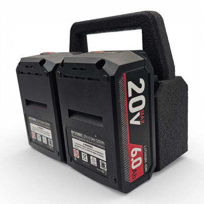 4-Slot Battery Caddy Holder Organizer Compatible with Skil 20V0