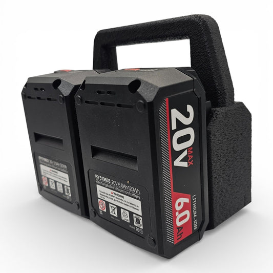 4-Slot Battery Caddy Holder Organizer Compatible with Skil 20V0