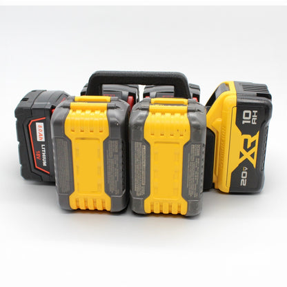 6 Slot Battery Caddy Carrying Holder Compatible w DeWalt 20V 60V & Milwaukee M185