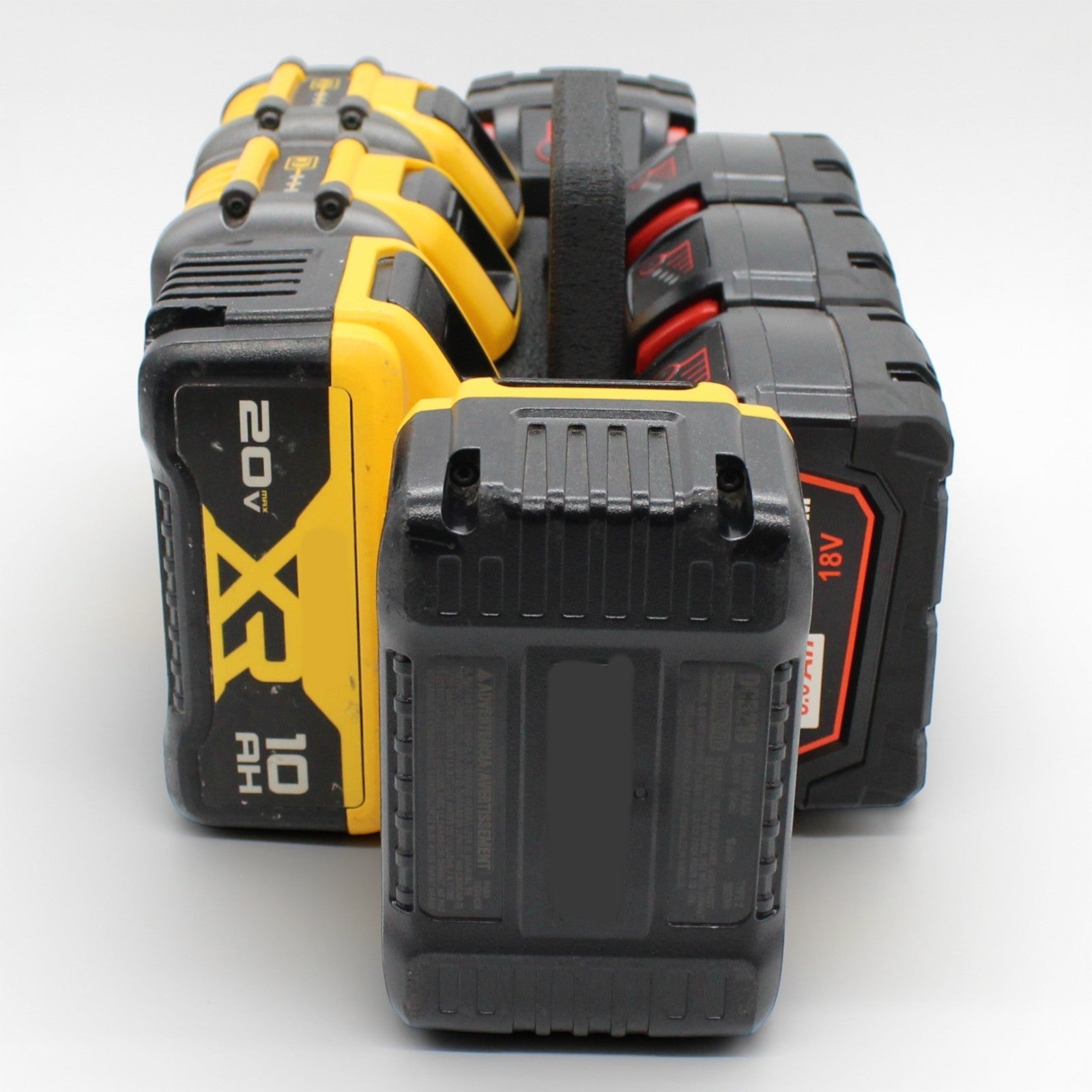 8 Slot Battery Caddy Carrying Holder Compatible w DeWalt 20V 60V & Milwaukee M187