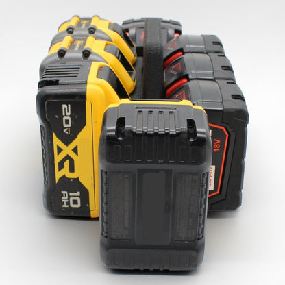 8 Slot Battery Caddy Carrying Holder Compatible w DeWalt 20V 60V & Milwaukee M187