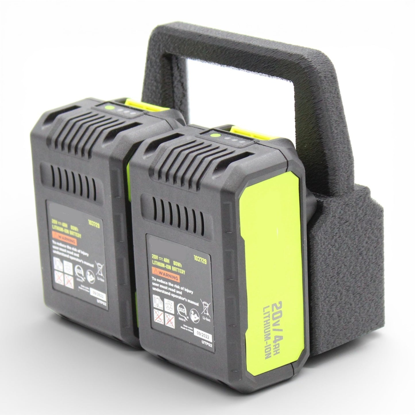 4 Slot Battery Holder Organizer Compatible w/ Mastercraft Batteries Caddy Rack0