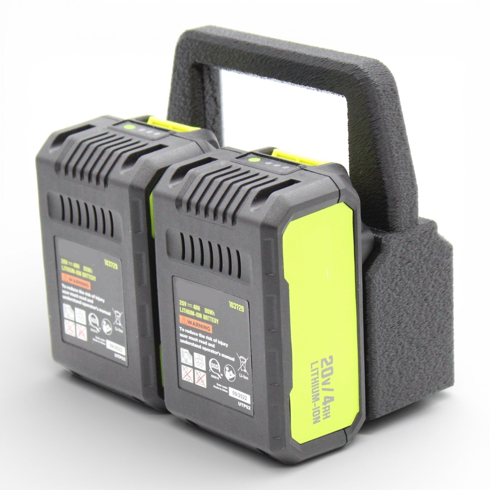 4 Slot Battery Holder Organizer Compatible w/ Mastercraft Batteries Caddy Rack0