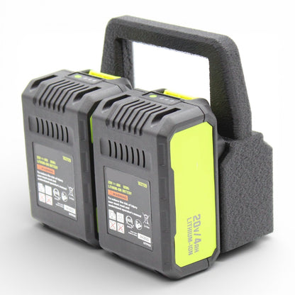 4 Slot Battery Holder Organizer Compatible w/ Mastercraft Batteries Caddy Rack0