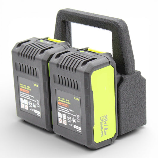 4 Slot Battery Holder Organizer Compatible w/ Mastercraft Batteries Caddy Rack0