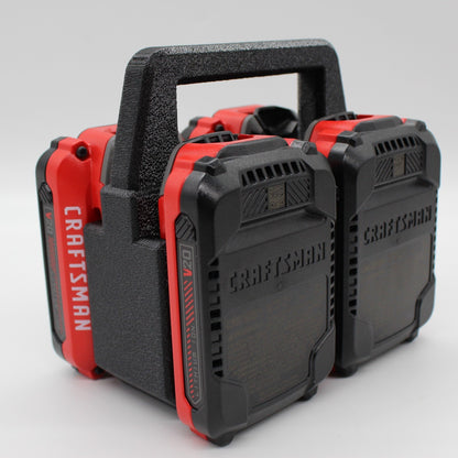 Craftsman 20 volt 4 Slot Battery Caddy Carrying Case Battery Holder6