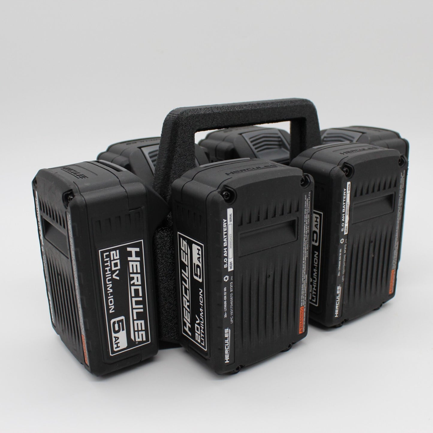 Hercules 20V 6 Slot Battery Caddy Carrying Case Battery Holder6