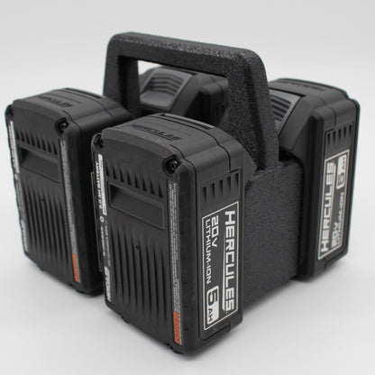 Hercules 20V  4 Slot Battery Caddy Carrying Case Battery Holder4