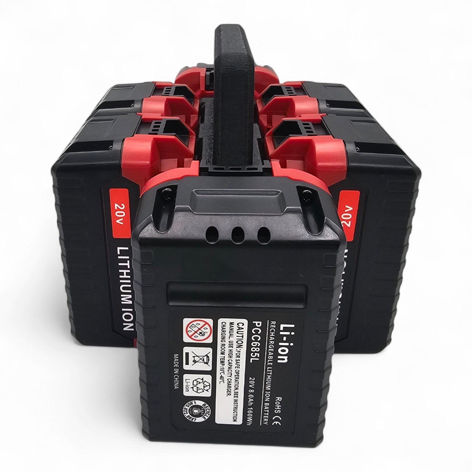 6-Slot Battery Caddy Holder Organizer Compatible with Porter Cable 20V7
