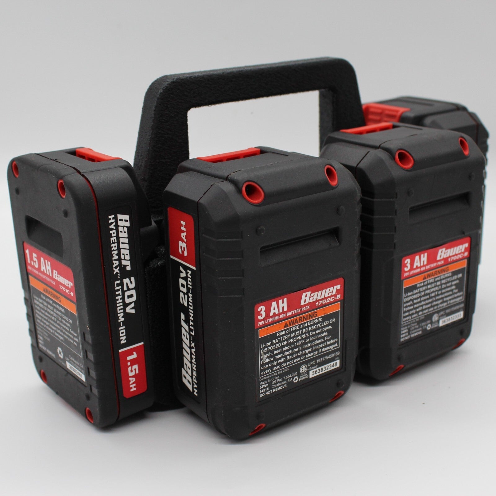 Bauer 20V 6 Slot Battery Caddy Carrying Case Battery Holder6