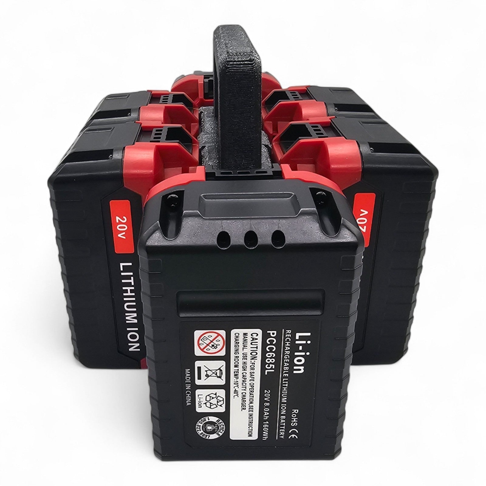 6-Slot Battery Caddy Holder Organizer Compatible with Porter Cable 20V3