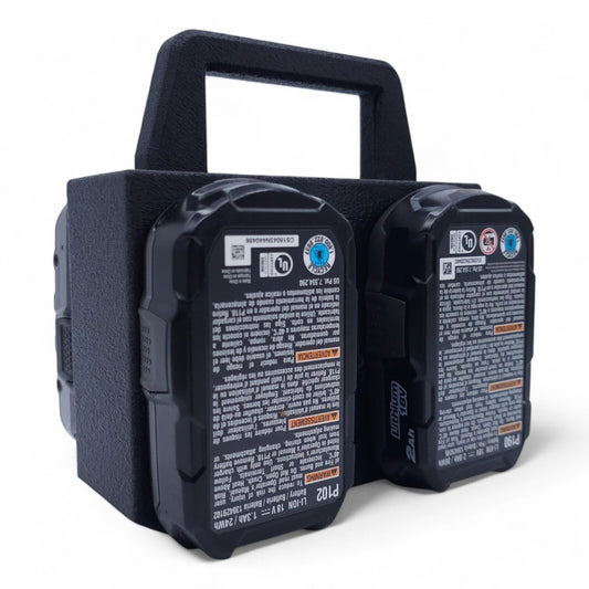 18V Battery Holder Caddy - 4 Slot Organizer Compatible with Ryobi One+0