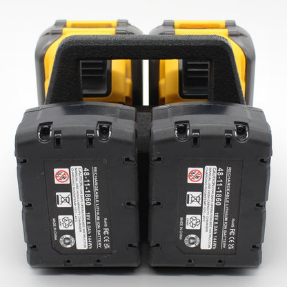 4 Slot Battery Caddy Carrying Holder Compatible w DeWalt 20V 60V & Milwaukee M183