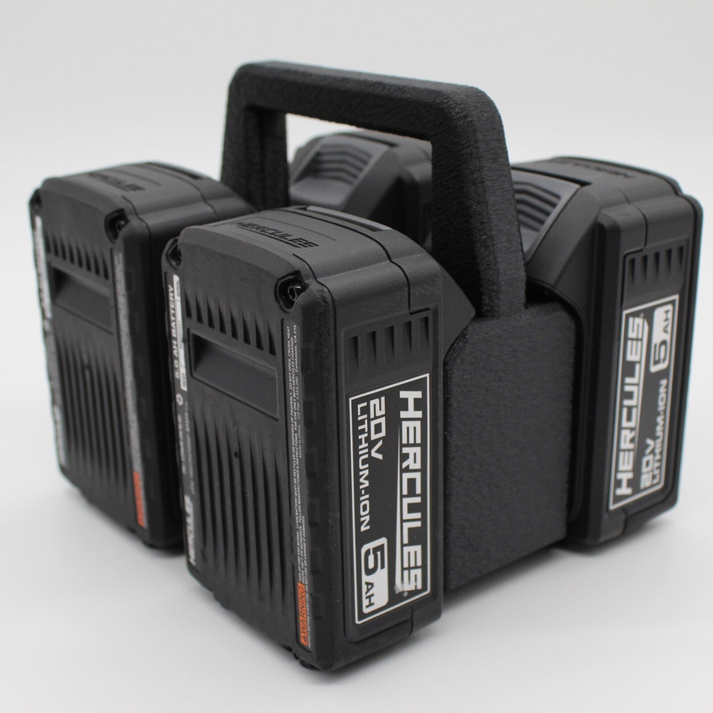 Hercules 20V  4 Slot Battery Caddy Carrying Case Battery Holder0