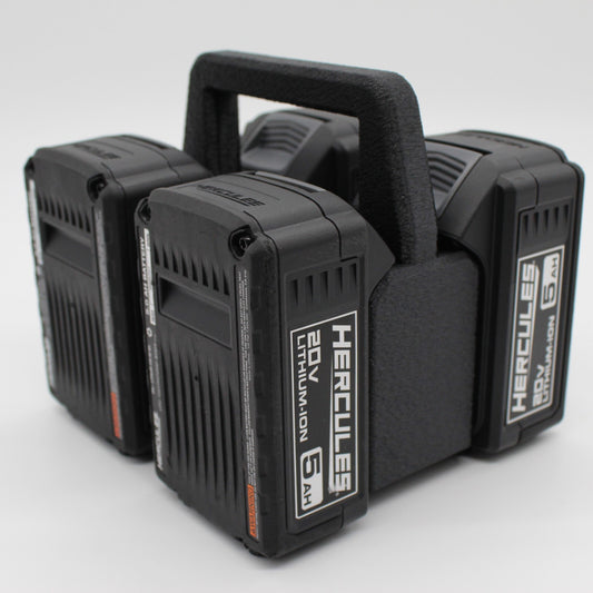 Hercules 20V  4 Slot Battery Caddy Carrying Case Battery Holder0