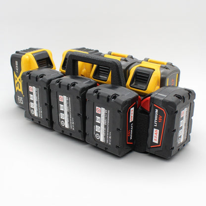 8 Slot Battery Caddy Carrying Holder Compatible w DeWalt 20V 60V & Milwaukee M182