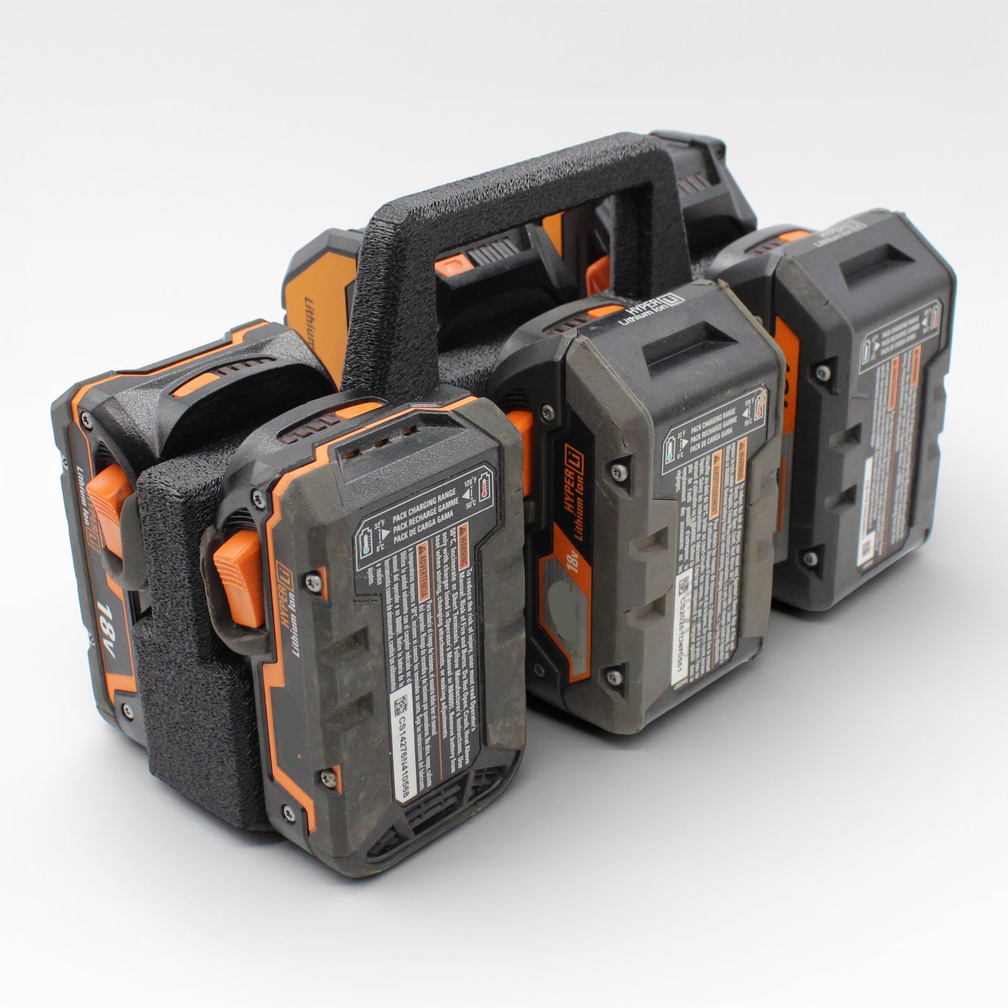 6-Slot Battery Caddy Holder Compatible with RIDGID 18V Batteries