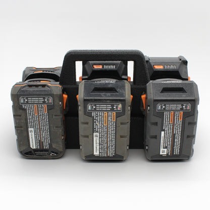 6-Slot Battery Caddy Holder Compatible with RIDGID 18V Batteries