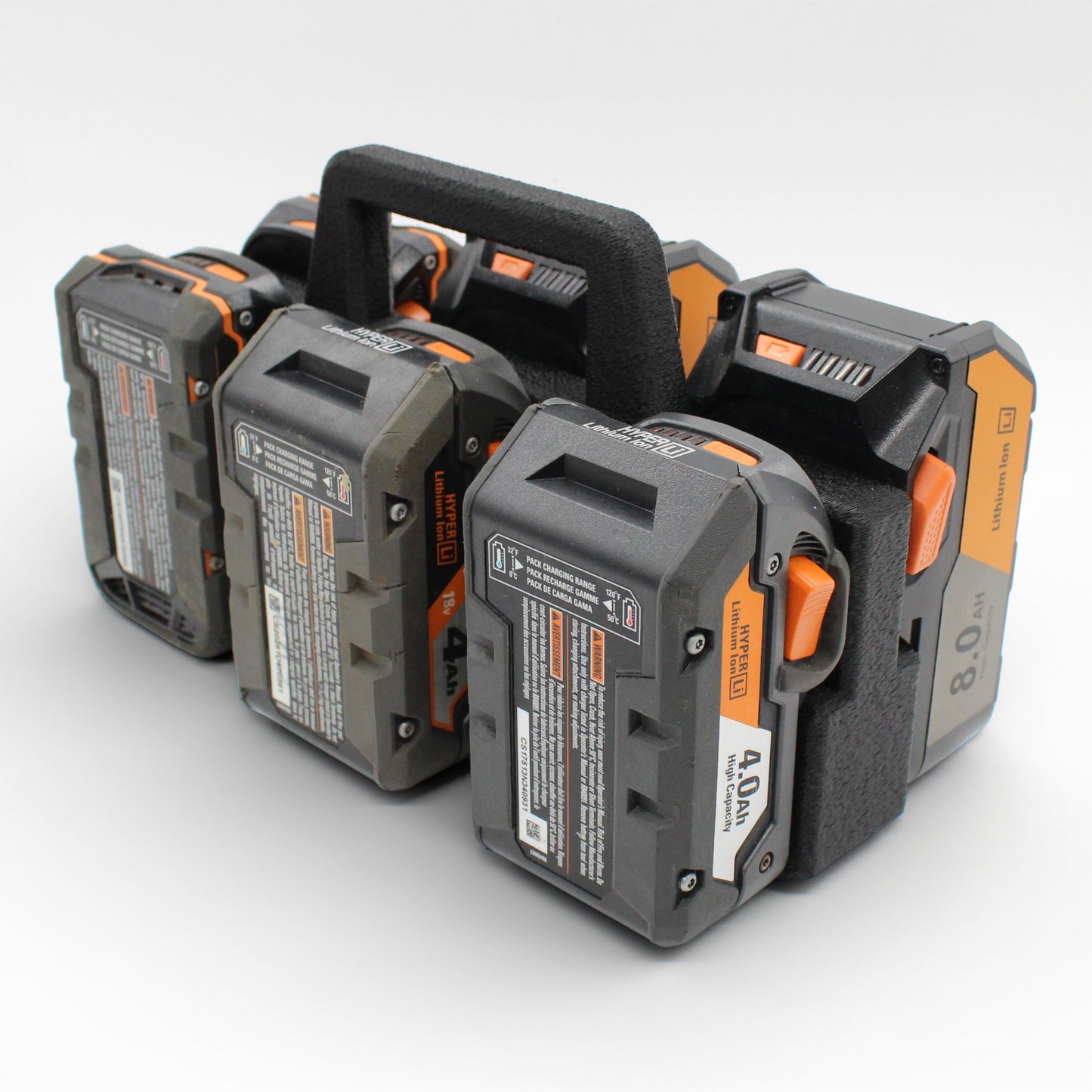 6-Slot Battery Caddy Holder Compatible with RIDGID 18V Batteries