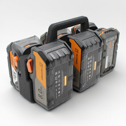 6-Slot Battery Caddy Holder Compatible with RIDGID 18V Batteries