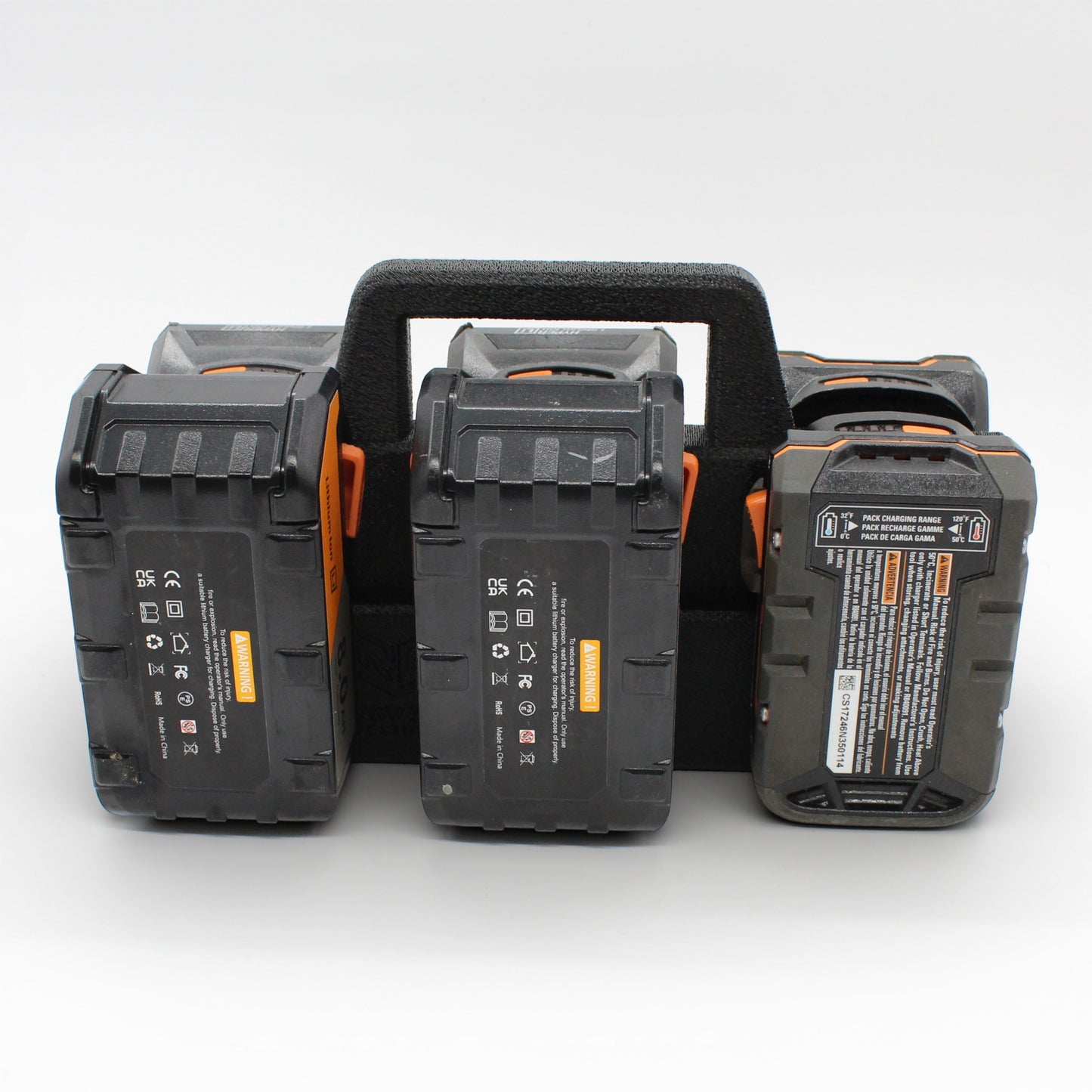 6-Slot Battery Caddy Holder Compatible with RIDGID 18V Batteries