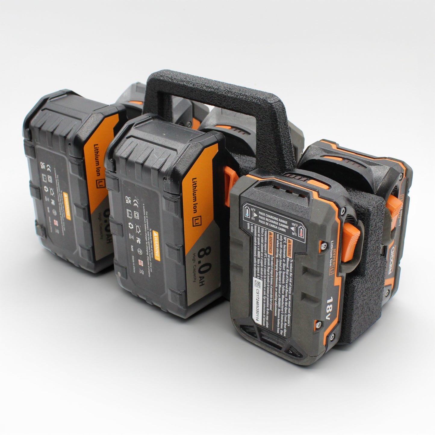 6-Slot Battery Caddy Holder Compatible with RIDGID 18V Batteries