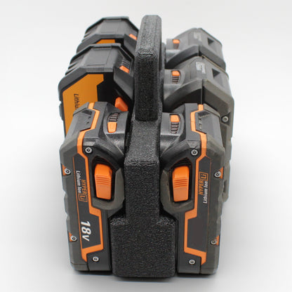 6-Slot Battery Caddy Holder Compatible with RIDGID 18V Batteries