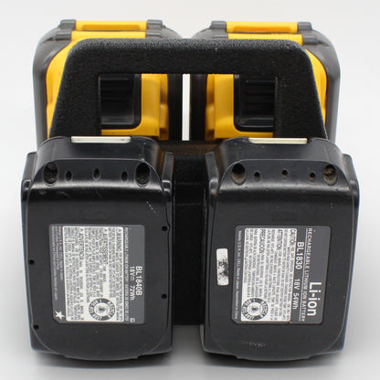 4 Slot Battery Caddy Carrying Holder Compatible w DeWalt 20V 60V & Makita 18V