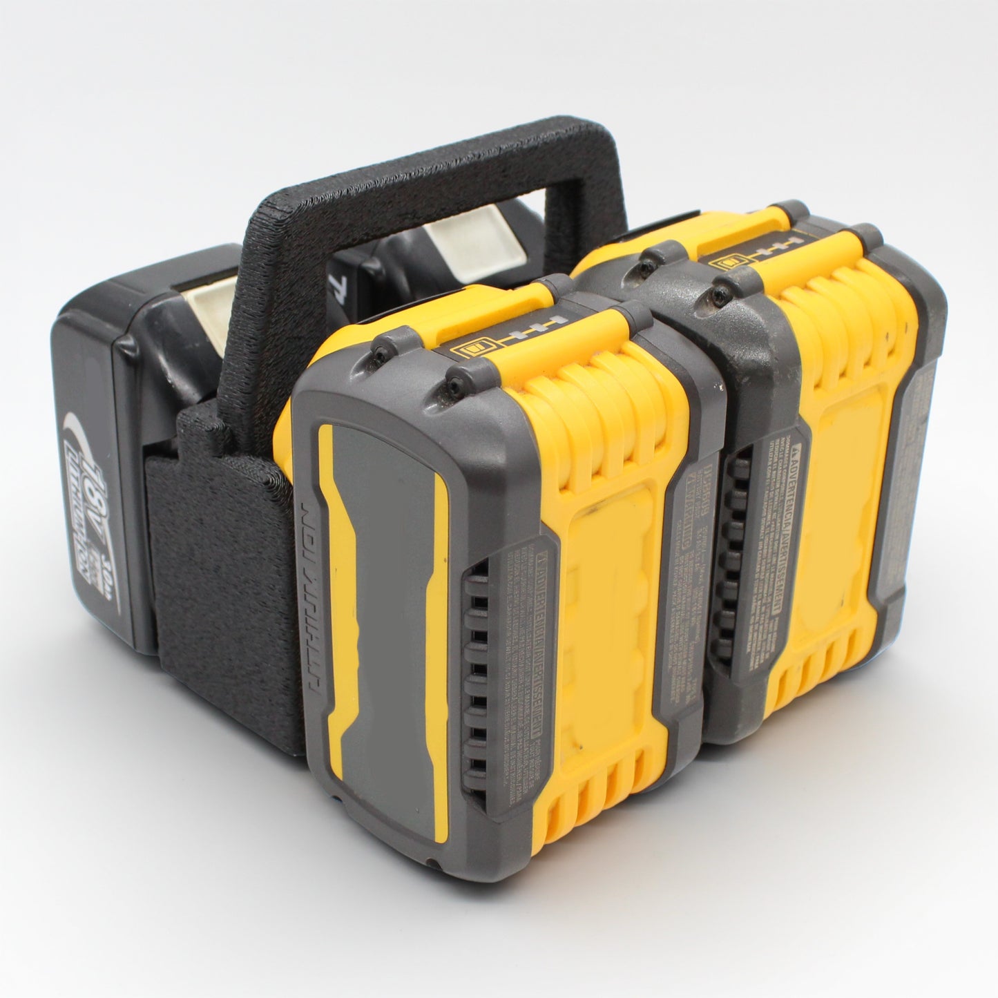 4 Slot Battery Caddy Carrying Holder Compatible w DeWalt 20V 60V & Makita 18V