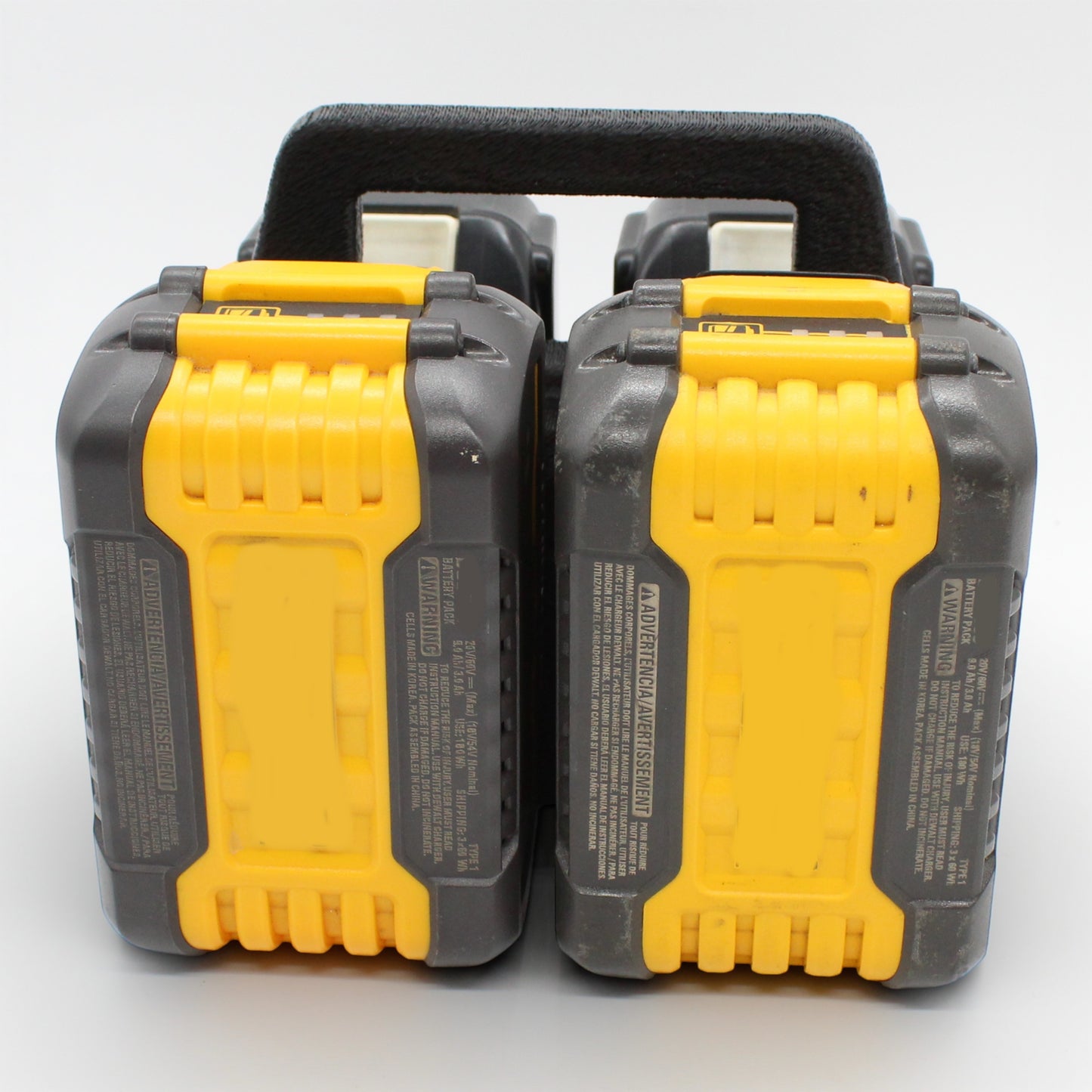 4 Slot Battery Caddy Carrying Holder Compatible w DeWalt 20V 60V & Makita 18V