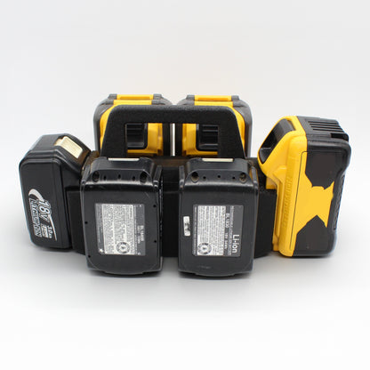 6 Slot Battery Caddy Carrying Holder Compatible w DeWalt 20V 60V & Makita 18V