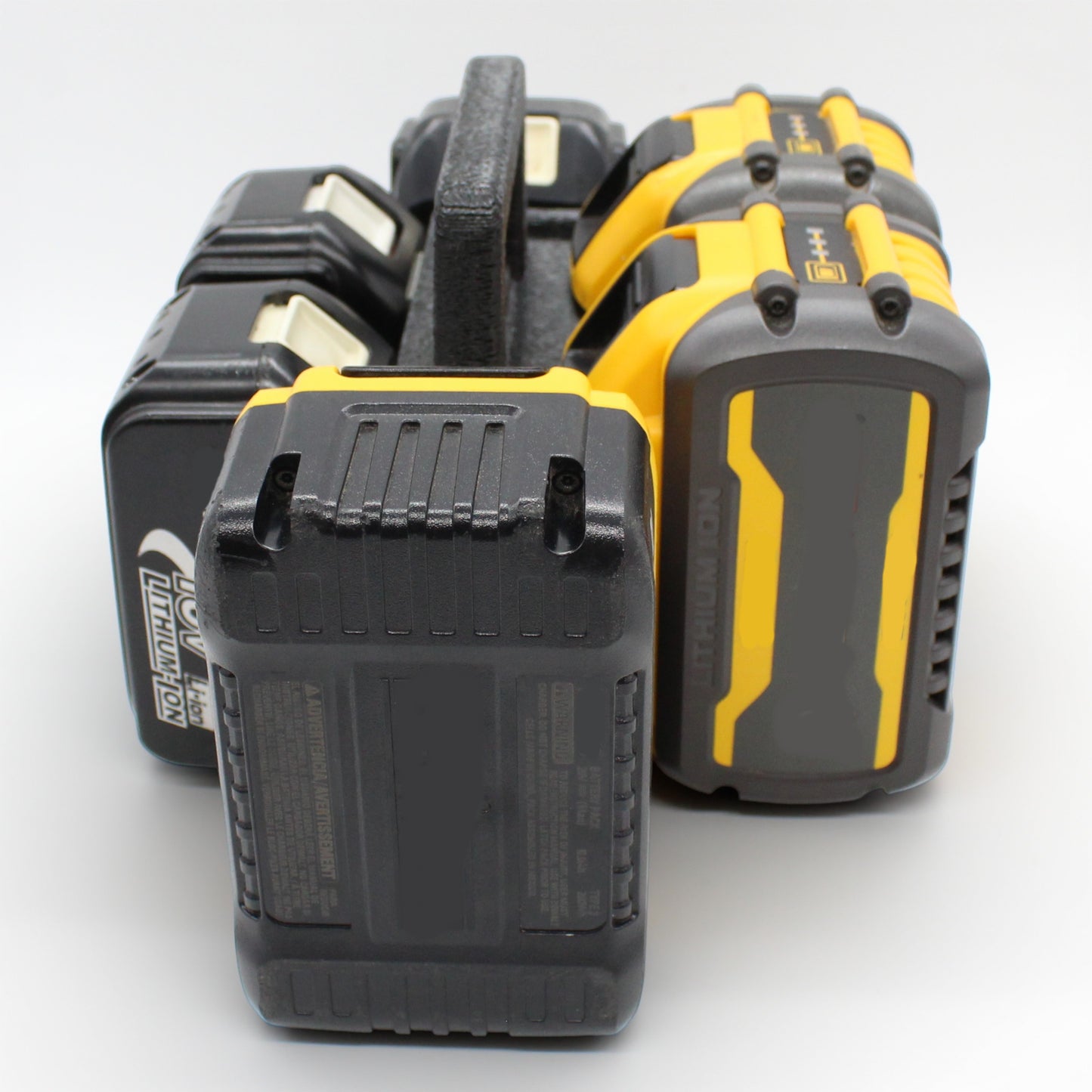 6 Slot Battery Caddy Carrying Holder Compatible w DeWalt 20V 60V & Makita 18V
